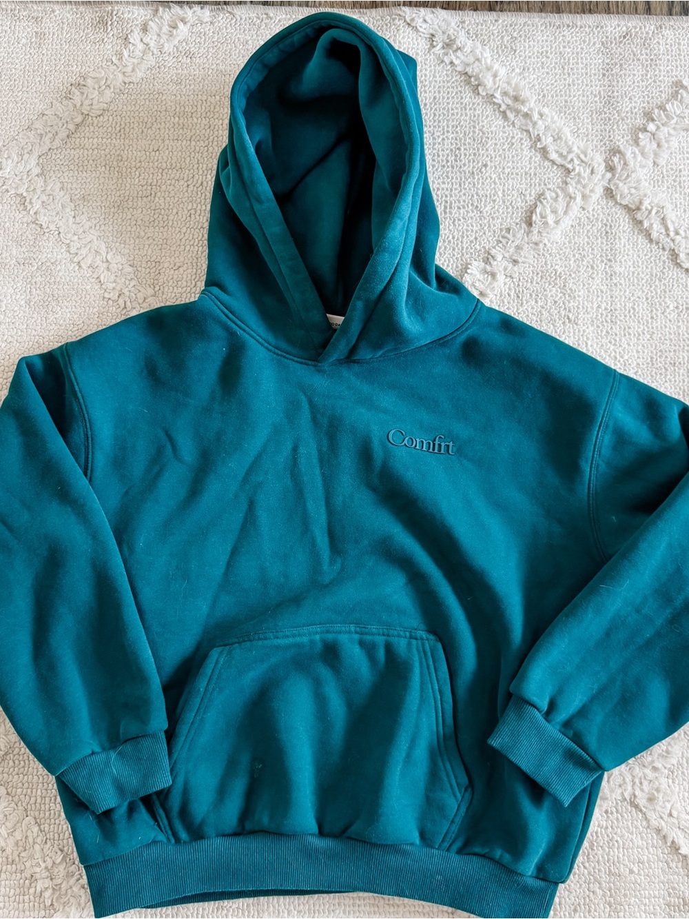 Comfort Pullover Hoodie in Teal for Kids